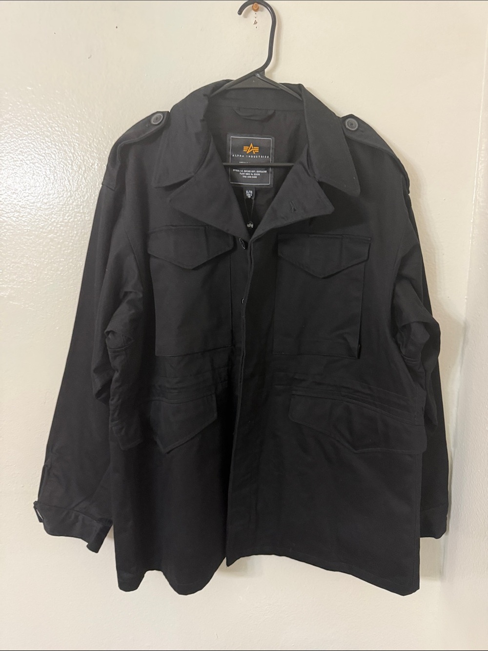 NEW! Alpha Industries Black M-43 FIELD JACKET -Size XL🔥